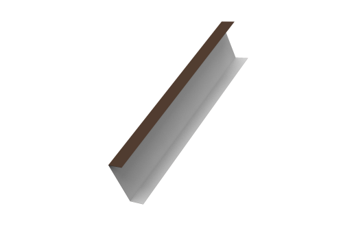 Декоративная накладка на столб универсальная 80х80 для забора жалюзи 0,7 PE RAL 8017 шоколад (1,8м)