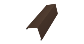 Декоративная накладка на столб универсальная угловая 62х55 для забора жалюзи 0,5 Satin Matt RAL 8017 шоколад (1,8м)