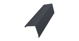 Декоративная накладка на столб универсальная угловая 80х80 для забора жалюзи 0,5 Drap RAL 7024 мокрый асфальт (2м)