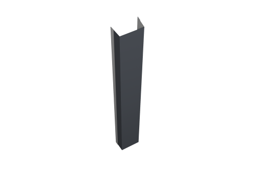 Крепежная планка нижняя Texas 0,45 PE RAL 7024 мокрый асфальт (2м)