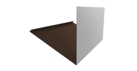 Планка примыкание верхнее к трубе фальц 0,45 Drap RAL 8017 шоколад (3м)