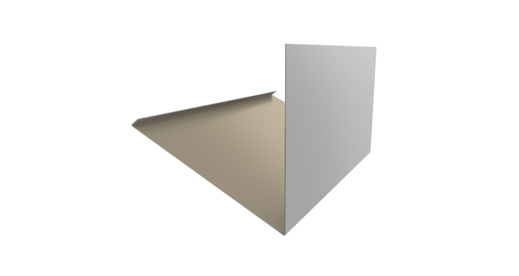 Планка примыкание верхнее к трубе фальц 0,45 Drap TX RAL 1015 светлая слоновая кость (2м)