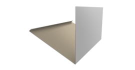 Планка примыкание верхнее к трубе фальц 0,45 Drap TX RAL 1015 светлая слоновая кость (3м)