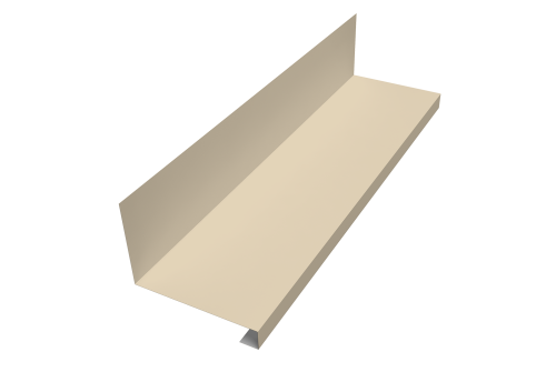 Планка примыкание нижнее к трубе фальц Grand Line 0,5 Satin с пленкой RAL 1015 светлая слоновая кость (2м)