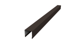 Планка вертикальная лицевая для забора жалюзи Palermo 0,5 Satin RR 32 темно-коричневый (1,8м)