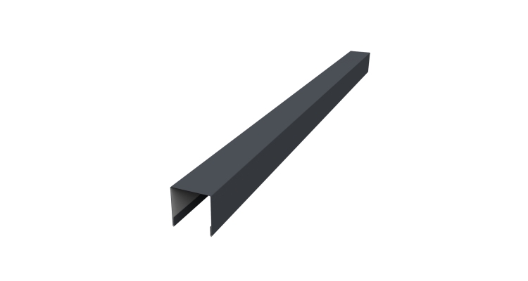 Планка вертикальная лицевая для забора жалюзи Palermo 0,45 Drap TX RAL 7024 мокрый асфальт (3м)