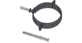 Хомут трубы на кирпич GL PE 100 мм RAL 7024 мокрый асфальт