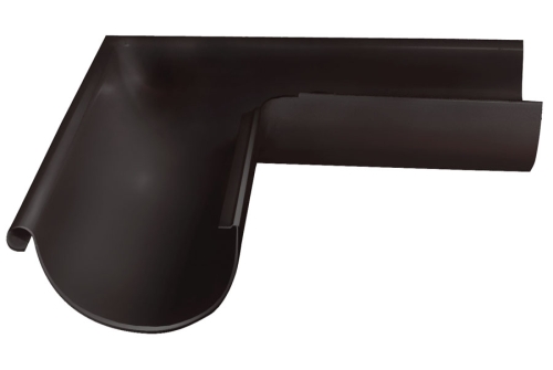 Угол желоба внешний GL PE Matt 90гр 125 мм RR 32 темно-коричневый