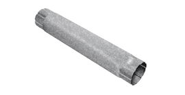 Труба круглая соединительная GL ZN 100 мм 1 м Zn цинк