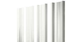 Штакетник М-образный А с прямым резом 0.4 PE RAL 9003 сигнальный белый