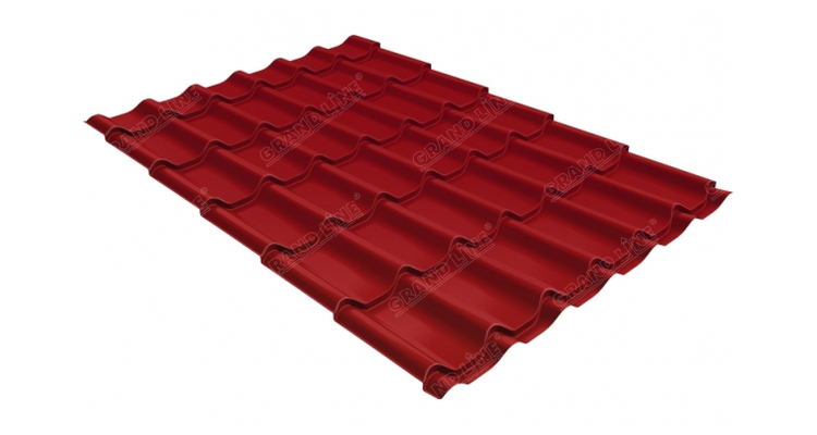Профиль волновой классик толщина листа 0,45 покрытие PE RAL 3003 рубиново-красный