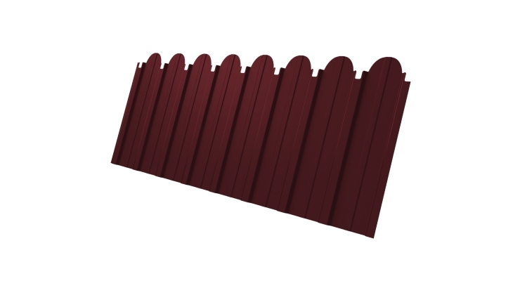 Профнастил С10A фигурный 0.45 Drap RAL 3005 красное вино